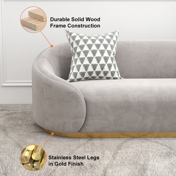 Customizable Size Modern Design Style Velvet Sofa Set with Sectional Upholstery Cover 1