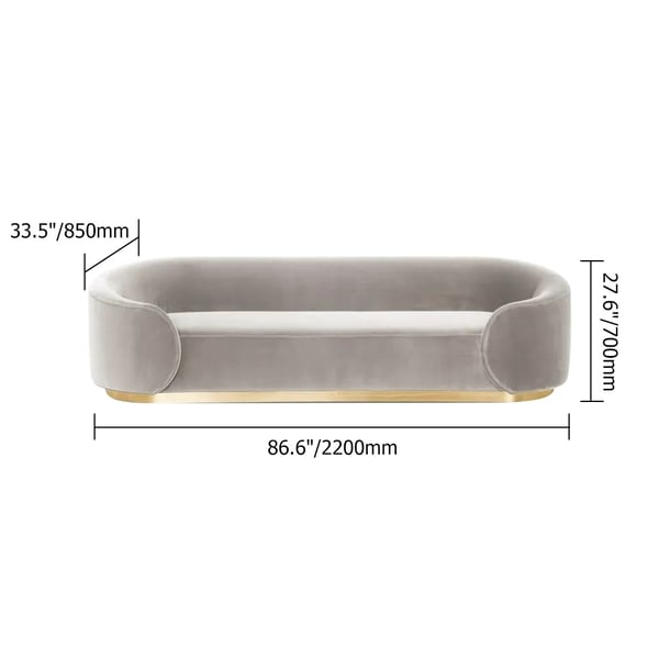 Customizable Size Modern Design Style Velvet Sofa Set with Sectional Upholstery Cover 5