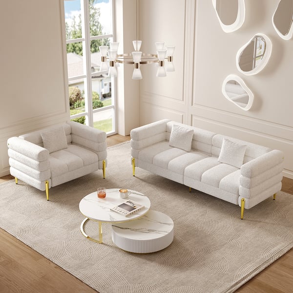 Luxury Living Room Sofa Set Fabric Velvet Sofas Modern Sectional Cover Couch Recliner 0