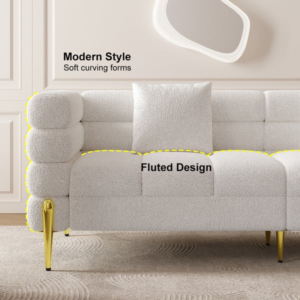 Luxury Living Room Sofa Set Fabric Velvet Sofas Modern Sectional Cover Couch Recliner 5