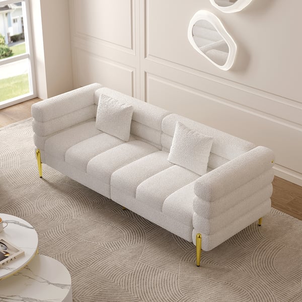 Luxury Living Room Sofa Set Fabric Velvet Sofas Modern Sectional Cover Couch Recliner 3