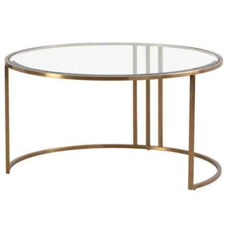 Round Glass Top Center Tables with Storage Perfect Addition to Living Room Furniture 2