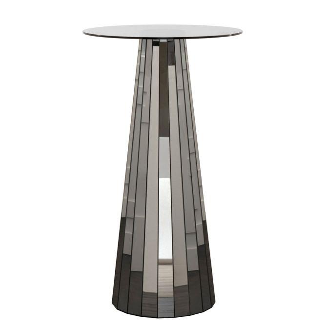 Modern Mirrored Circle Glass Coffee Table For Contemporary Living Room 64x64 6