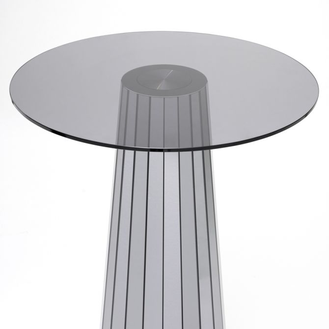 Modern Mirrored Circle Glass Coffee Table For Contemporary Living Room 64x64 8