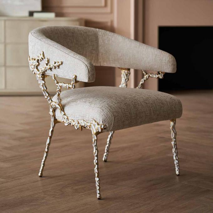 Metal Frame Velvet Leather Armchair Lounge Living Room Leather Accent Chairs 6