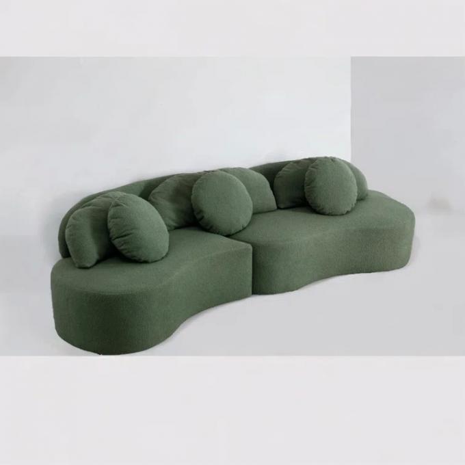 Customized Boucle Fabric Sofa White Fabric Couch Set Home Luxury 8
