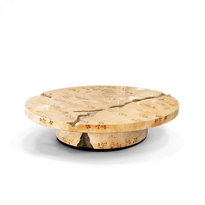 Black Modern Coffee Table Round Marble Top Nordic For Living Room Decor 3