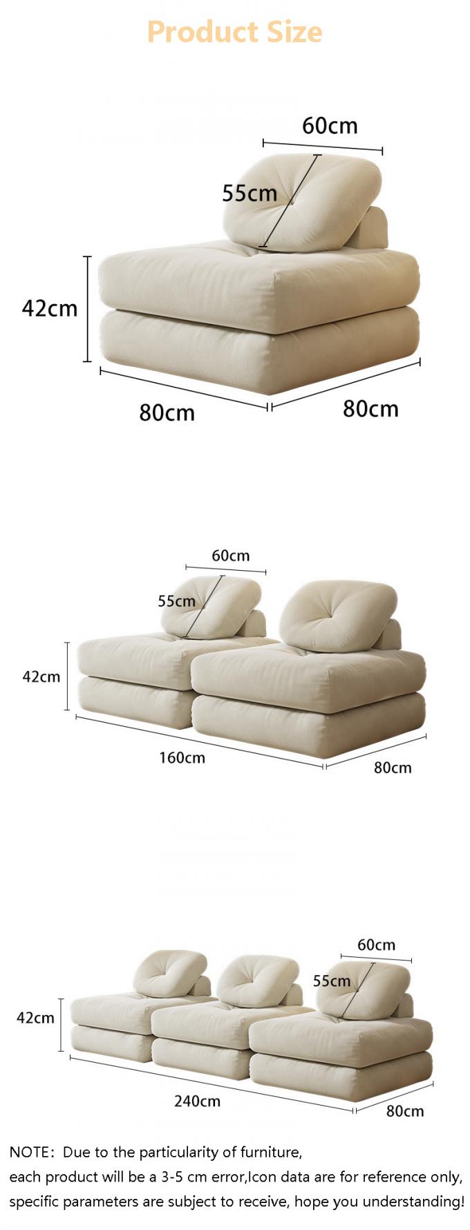 Reclining Convertible Sectional Couch Bed Sofa Tatami With Velvet Fabric 7