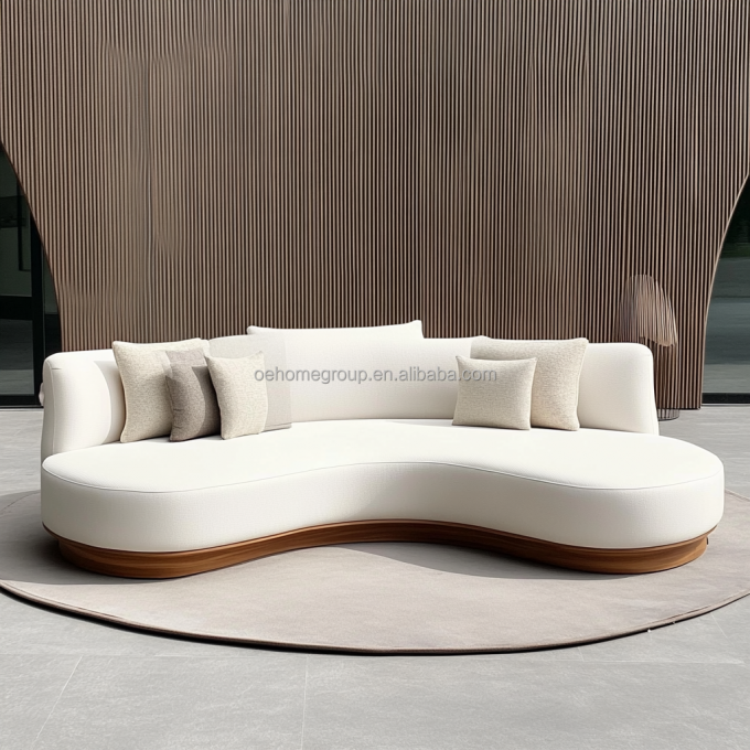 Italian Velvet Sofa Fabric Leisure Curved Couch Set Modern Unique Living Room Sofa For Modern Lounge 2