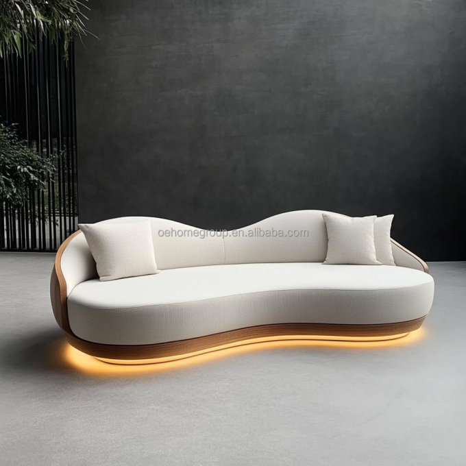 Living Room Furniture Nordic Velvet Sofa Light Luxury Creative Double Seat Sofa Chair With Fabric Covering Material 1