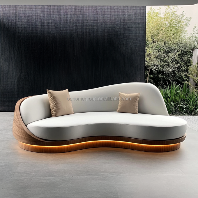 Living Room Furniture Nordic Velvet Sofa Light Luxury Creative Double Seat Sofa Chair With Fabric Covering Material 5