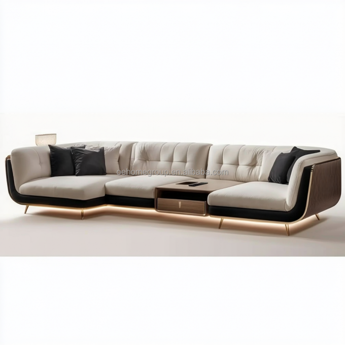 FOAM Filling Material Luxury Living Room Fabric Sofa Velvet Upholster Sectional Sofa For Home Hotel And End Design 1