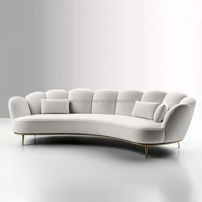 FOAM Filling Material Luxury Living Room Fabric Sofa Velvet Upholster Sectional Sofa For Home Hotel And End Design 2