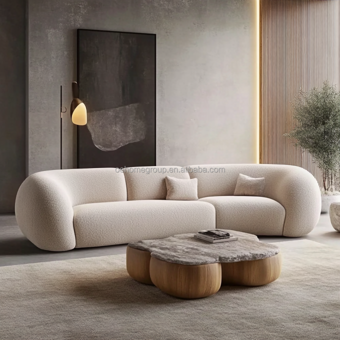 Two Seat Modern Velvet Fabric Living Room Sectional Sofa Set For Bedroom Style Comfort 5