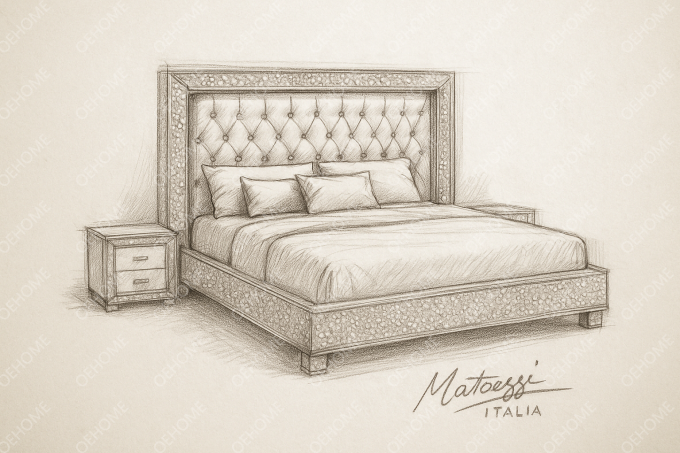 Latest Bedroom Furniture Designs Luxury Diamond Crystal King/Queen Size Mirrored Upholstered Bed For Hotels And Villas 1