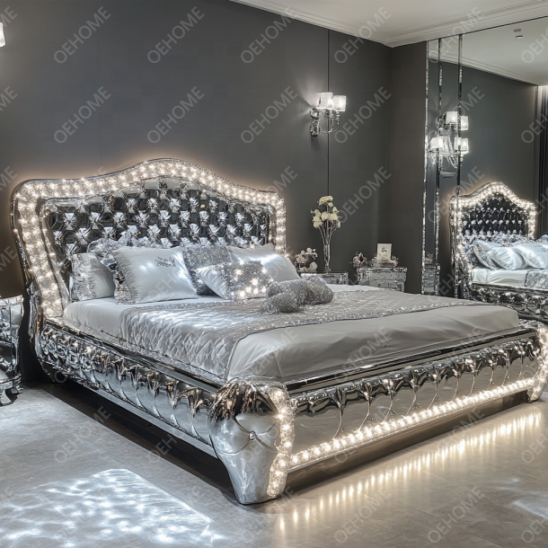 European Style Classic King Size Bedroom Set Luxury Furniture For Villa Sophistication 5