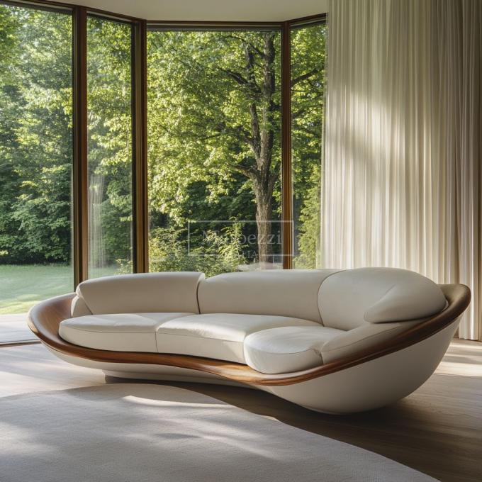 Living Room / Home Furniture Modern Two Seat Modular Office Sofa Set Made Of Wood Leather For Luxury Living House Decor 3
