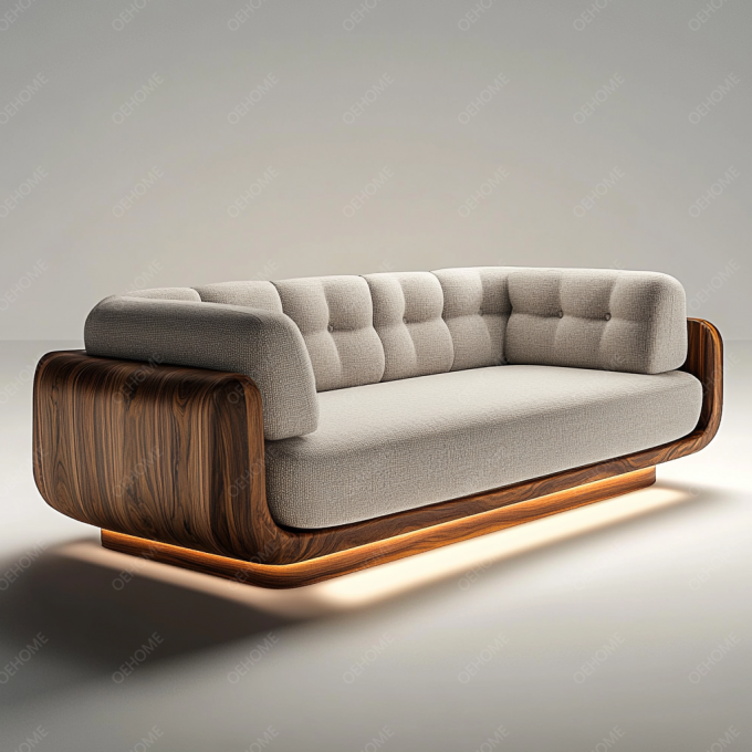 European Style Minimalist Living Room Modern White Wooden Leg Chesterfield Sofa Set With Customized Color And Luxury Design 3
