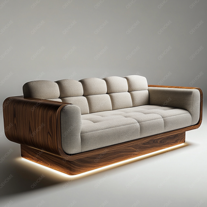 European Style Minimalist Living Room Modern White Wooden Leg Chesterfield Sofa Set With Customized Color And Luxury Design 6