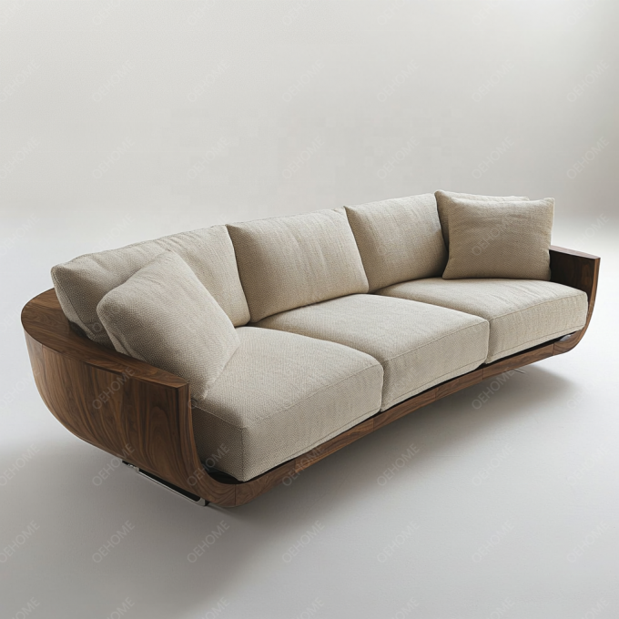 European Style Minimalist Living Room Modern White Wooden Leg Chesterfield Sofa Set With Customized Color And Luxury Design 7