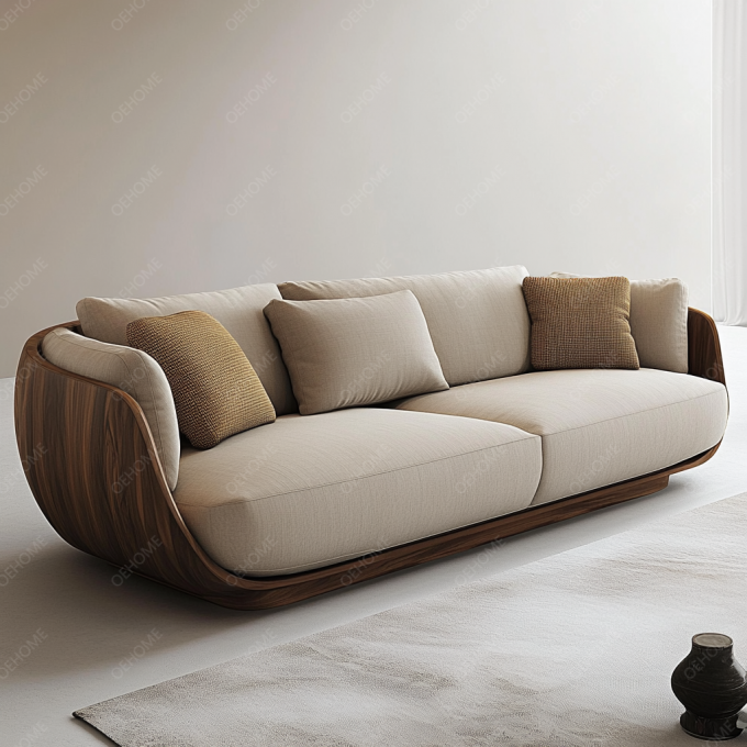 European Style Minimalist Living Room Modern White Wooden Leg Chesterfield Sofa Set With Customized Color And Luxury Design 8