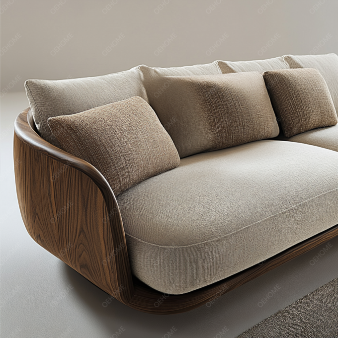 European Style Minimalist Living Room Modern White Wooden Leg Chesterfield Sofa Set With Customized Color And Luxury Design 9
