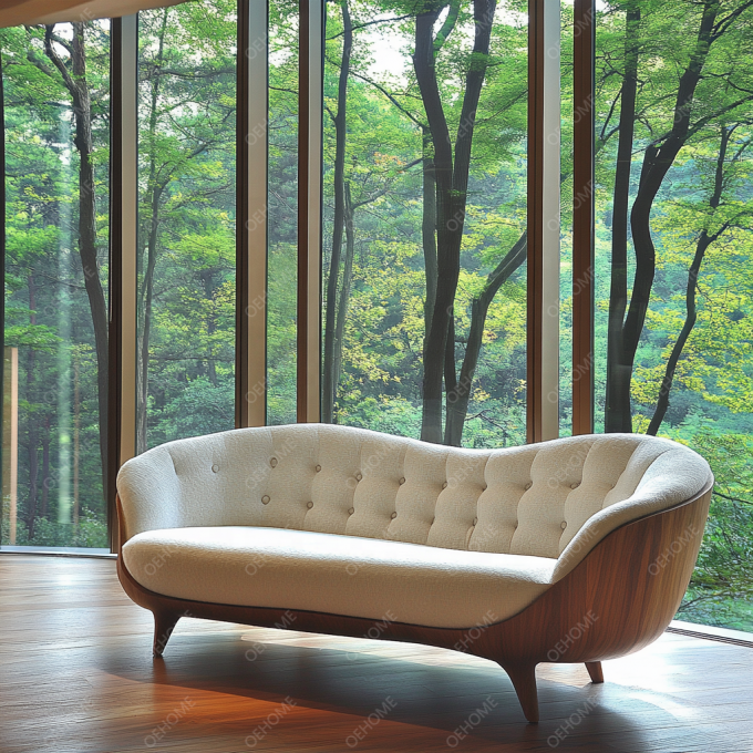 Customizable Modern Sofa Set With Simple Living Room Art Wood Legs And Corner Feature To Create A Relaxing Atmosphere 3