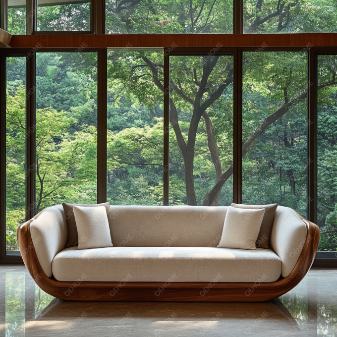 Customizable Modern Sofa Set With Simple Living Room Art Wood Legs And Corner Feature To Create A Relaxing Atmosphere 4