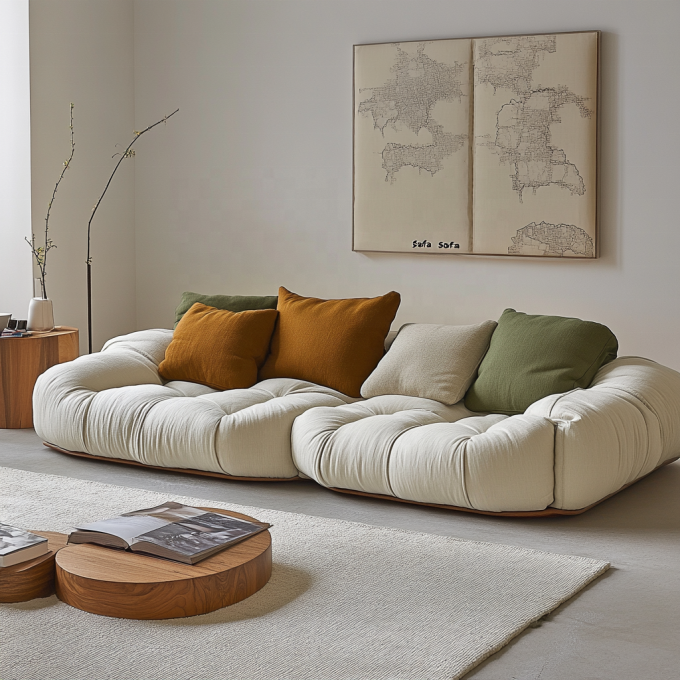 2-Seater Couch Set Modern Design Wood Legs Fabric Luxury Accent Living Room Furniture Sponge Filling Dining Reasonable 3