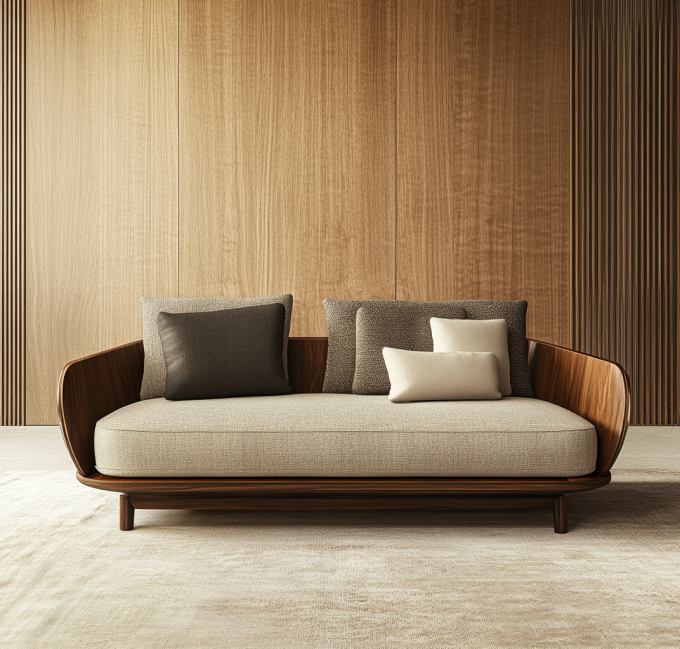 Living Room Funiture Italian Modern Leather Combination Sofa With Elegant European Wooden Design And Sponge Filling 4