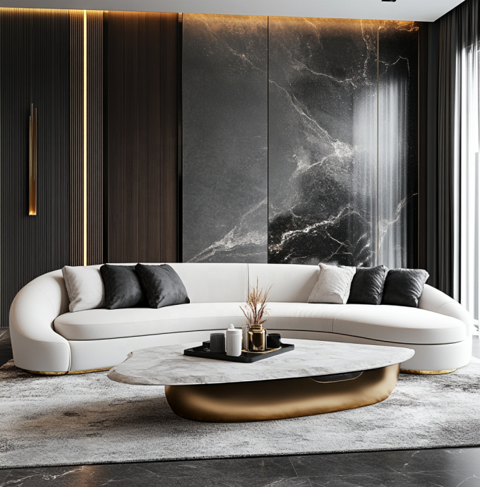 Velvet And Genuine Leather Hotel Sofa Sets For Multi-functional Hotel Lobby Furniture Living Rooms Or Apartment Furniture 2
