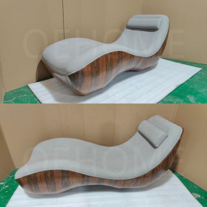 Modern Unique Shaped Leisure Chair Recliner Operating Mechanism Handle Solid Wood Armchair For Home Hotel 8