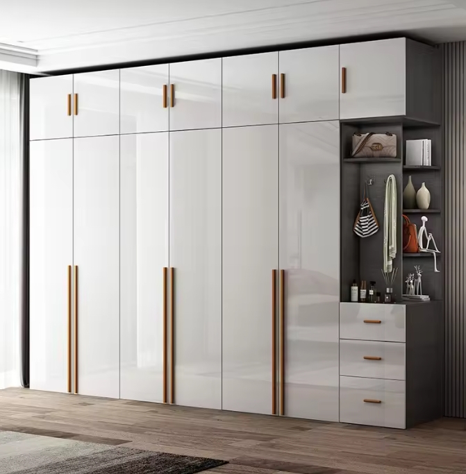 Customized Modern 2 Door MDF Wooden Clothes Wardrobe For Bedroom Extendable Functional 1