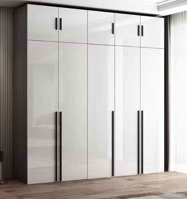 Customized Modern 2 Door MDF Wooden Clothes Wardrobe For Bedroom Extendable Functional 4