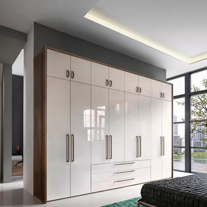 Sliding Door Mirror Storage Wardrobe For Modern MDF Wood Bedroom Furniture In Hotel Accommodation 1