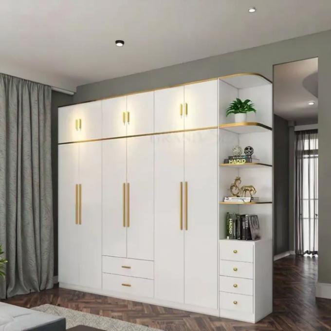 Sliding Door Mirror Storage Wardrobe For Modern MDF Wood Bedroom Furniture In Hotel Accommodation 4