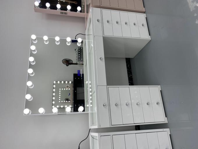 Y Packing Modern Dressing Table With Light Mirror Bedroom Vanity Dresser Makeup Desktop Led Mirrors Set Drawers Dressers 1