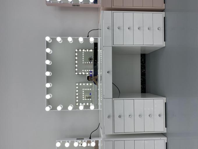Y Packing Modern Dressing Table With Light Mirror Bedroom Vanity Dresser Makeup Desktop Led Mirrors Set Drawers Dressers 2