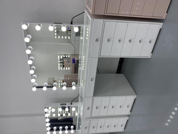 Y Packing Modern Dressing Table With Light Mirror Bedroom Vanity Dresser Makeup Desktop Led Mirrors Set Drawers Dressers 3