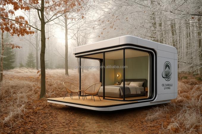 Spain Hotel Space Capsule House 5 Star Steel Buildings Space Capsule Container Houses Commercial House Space Capsule 7