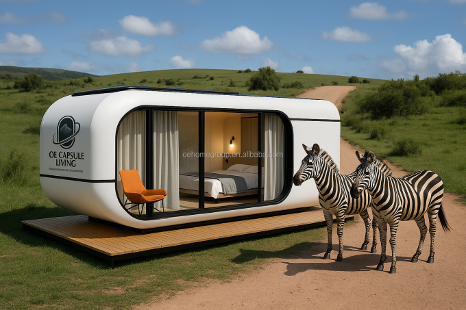 Luxury 20ft Modern Shipping Container House Small Residential Prefab Steel Structure For Hotels Villas Apartment Space 2