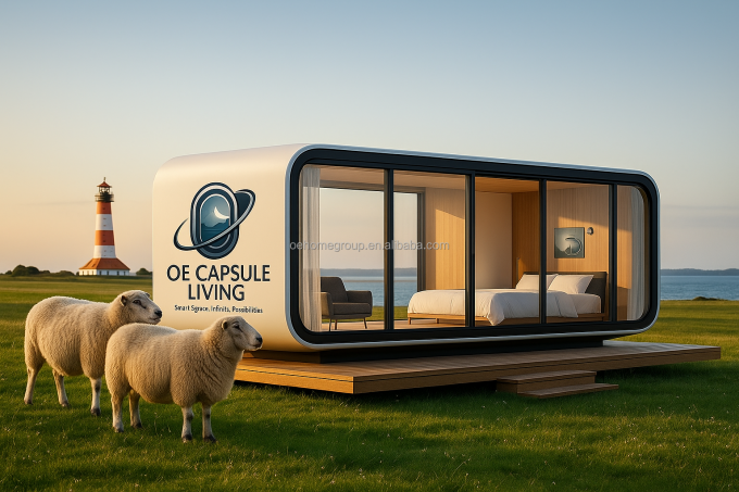 Luxury 20ft Modern Shipping Container House Small Residential Prefab Steel Structure For Hotels Villas Apartment Space 4