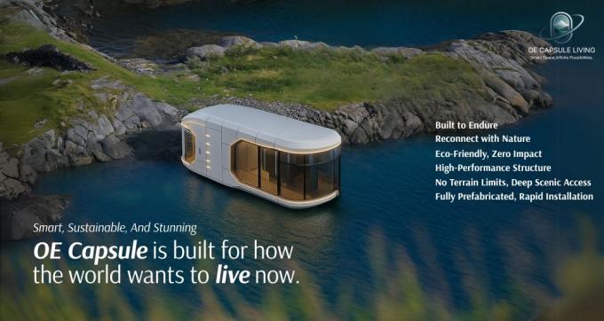 Luxury Bedroom Living Room Modern Prefab Smart Tiny Space Capsule Mobile Modular Container Capsule House Hotel 0