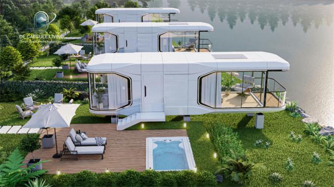 Luxury Bedroom Living Room Modern Prefab Smart Tiny Space Capsule Mobile Modular Container Capsule House Hotel 1