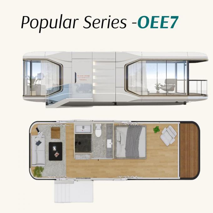 Luxury Bedroom Living Room Modern Prefab Smart Tiny Space Capsule Mobile Modular Container Capsule House Hotel 2