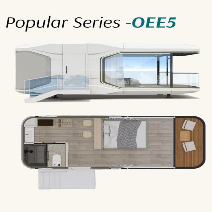 Luxury Bedroom Living Room Modern Prefab Smart Tiny Space Capsule Mobile Modular Container Capsule House Hotel 4