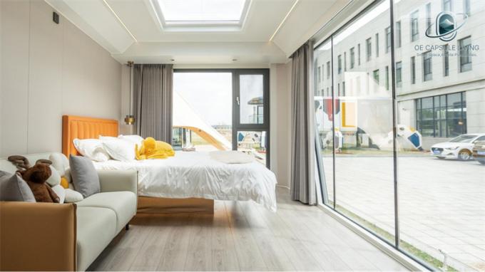 Luxury Bedroom Living Room Modern Prefab Smart Tiny Space Capsule Mobile Modular Container Capsule House Hotel 5