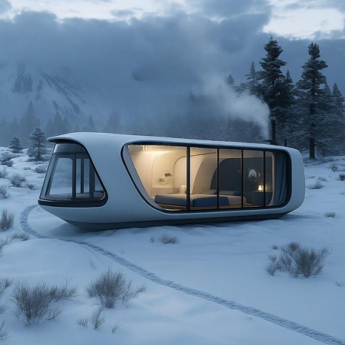 Luxury Bedroom Living Room Modern Prefab Smart Tiny Space Capsule Mobile Modular Container Capsule House Hotel 19