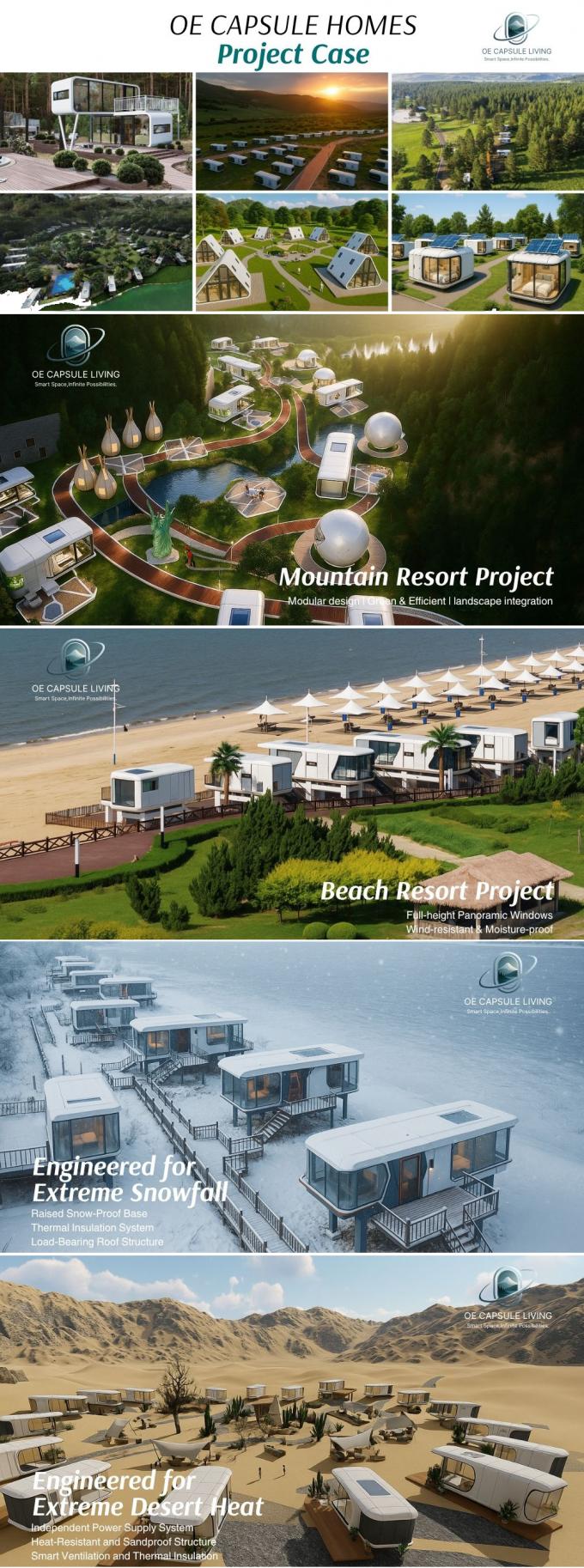 Luxury Bedroom Living Room Modern Prefab Smart Tiny Space Capsule Mobile Modular Container Capsule House Hotel 25
