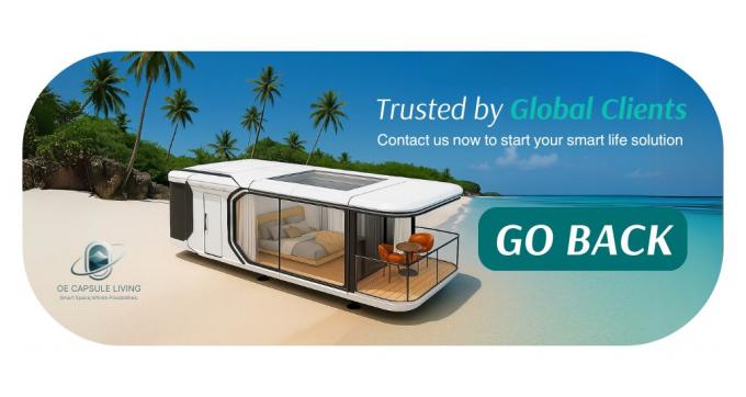 Luxury Bedroom Living Room Modern Prefab Smart Tiny Space Capsule Mobile Modular Container Capsule House Hotel 33